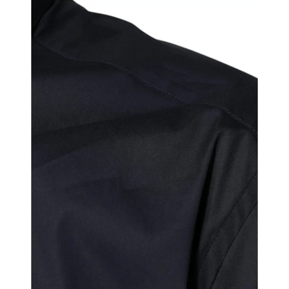 Dolce & Gabbana Black Cotton Blend Formal GOLD Dress Shirt - Skjorte