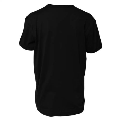 Dolce & Gabbana Black Cotton Goodluck Tee Crew Neck T-shirt
