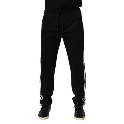 Dolce & Gabbana Black Cotton Jogger Sweatpants Trouser Pants
