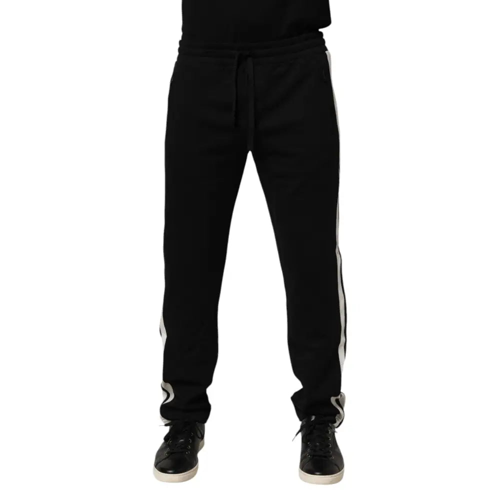 Dolce & Gabbana Black Cotton Jogger Sweatpants Trouser Pants