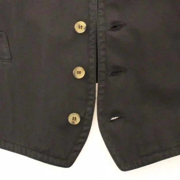 Dolce & Gabbana Black Cotton Viscose Dress Vest Blazer