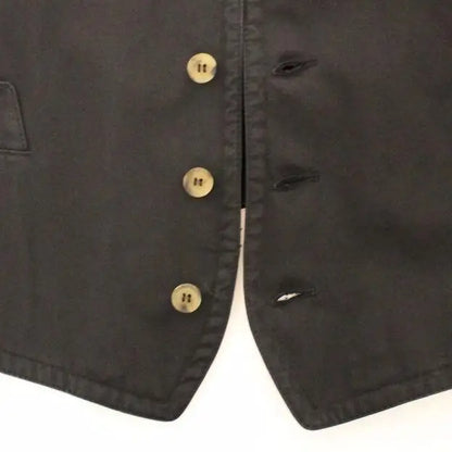 Dolce & Gabbana Black Cotton Viscose Dress Vest Blazer