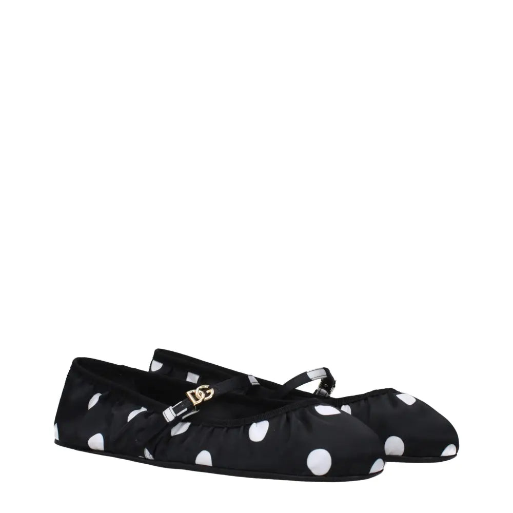 Dolce & Gabbana Black Fabric Ballet Flats - Ballerinasko