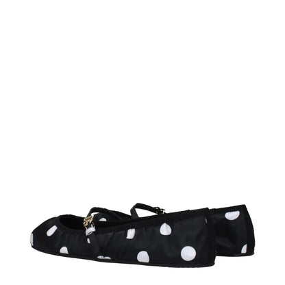 Dolce & Gabbana Black Fabric Ballet Flats - Ballerinasko