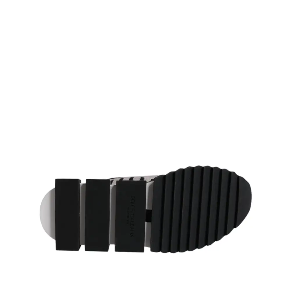 Dolce & Gabbana gabbana black sokker sneakers sort gummisål med ribbet mønster