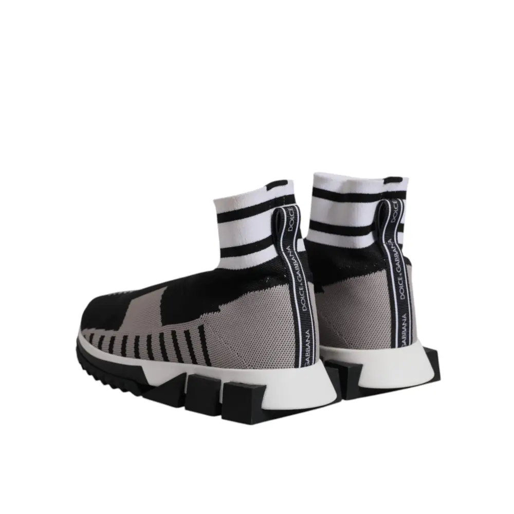 Dolce & Gabbana gabbana black grå Sorrento sokkesneakers med striber