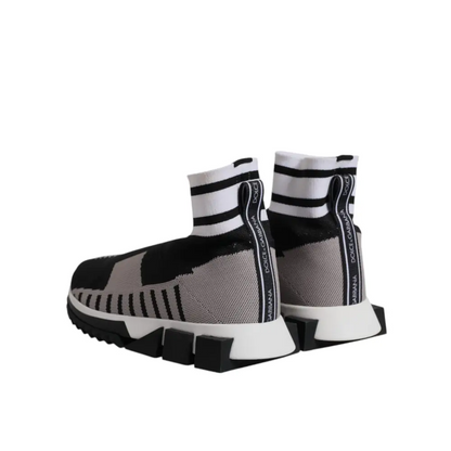 Dolce & Gabbana gabbana black grå Sorrento sokkesneakers med striber