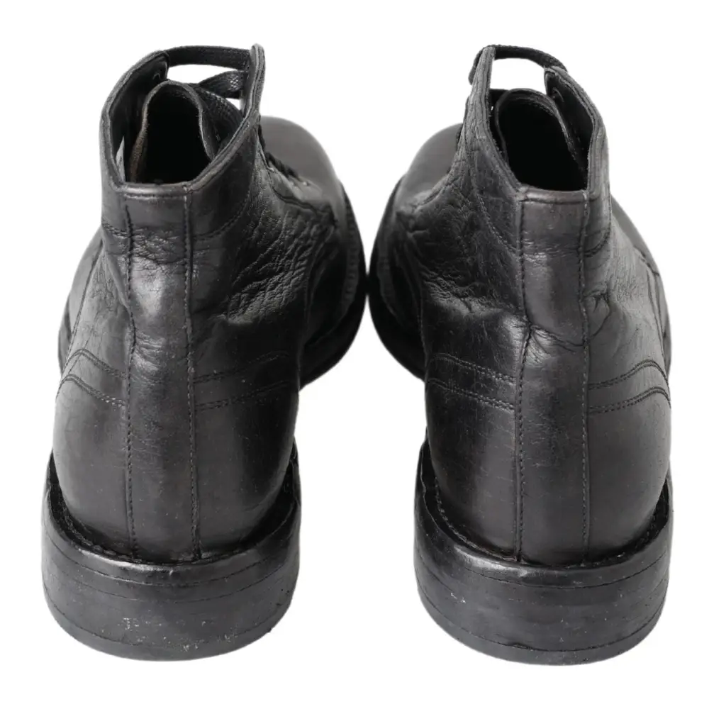 Dolce & Gabbana Black Horse Leather Perugino Boots - Støvler