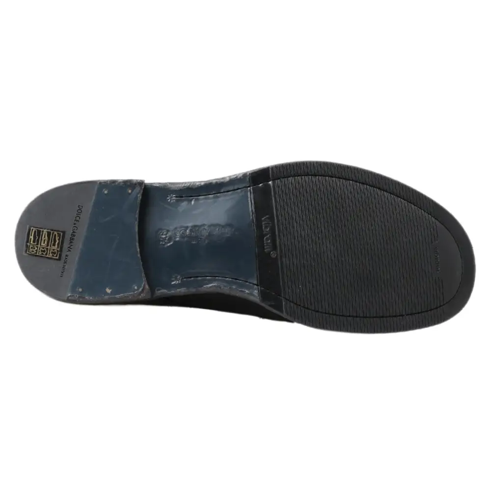 Dolce & Gabbana Black Horse Leather Perugino Boots - Støvler