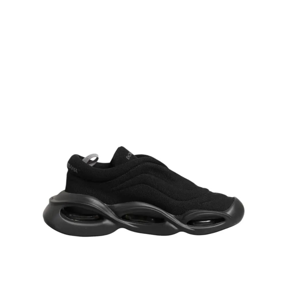 Dolce & Gabbana Black Lace Up Wave Low Top Men Sneakers Shoes