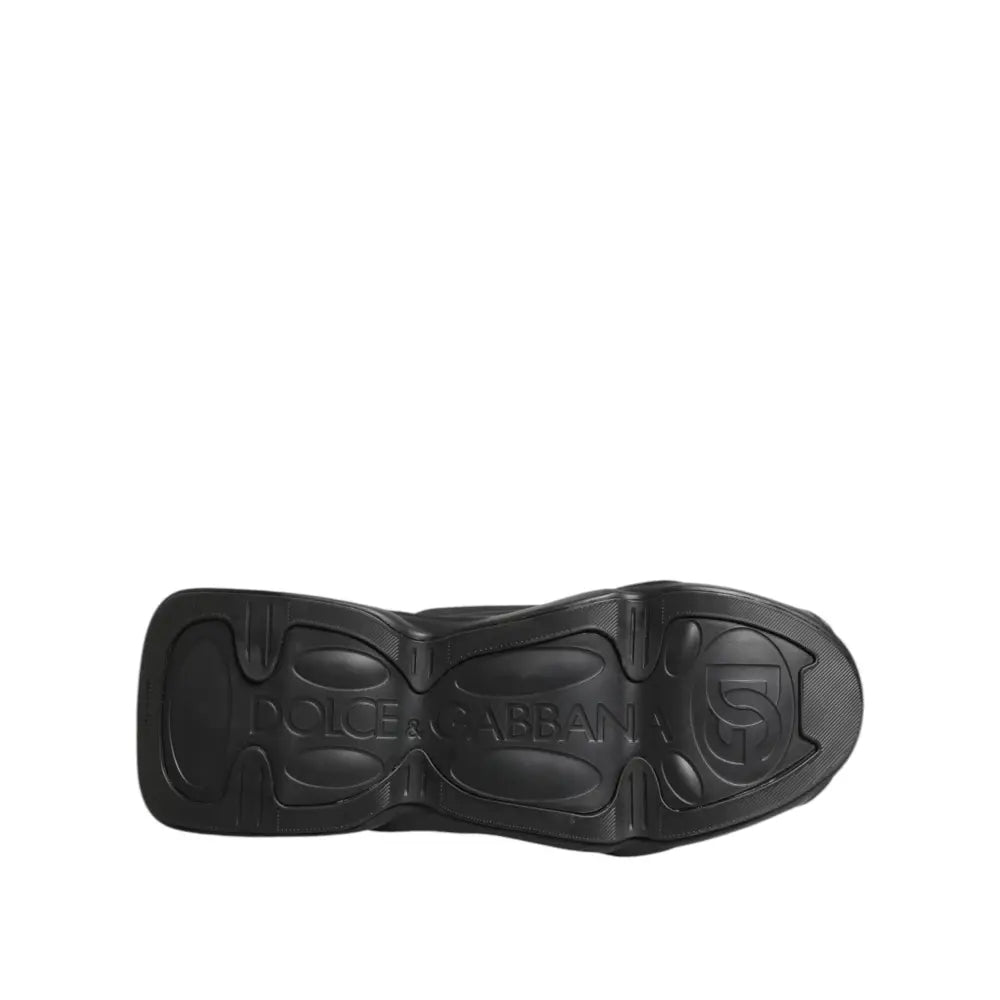 Dolce & Gabbana Black Lace Up Wave Low Top Men Sneakers Shoes