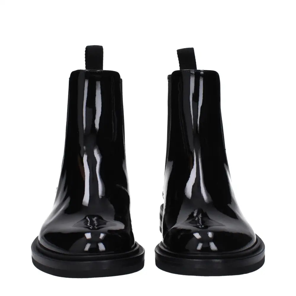 Dolce & Gabbana Black Leather Ankle Boots