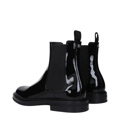 Dolce & Gabbana Black Leather Ankle Boots