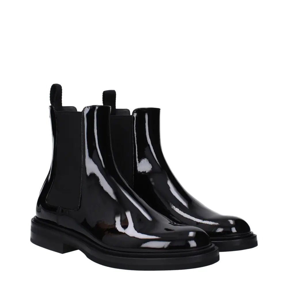 Dolce & Gabbana Black Leather Ankle Boots