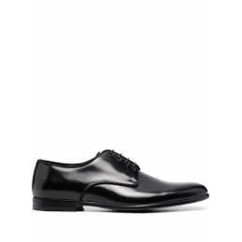 Dolce & Gabbana Black Leather Derby Formal Shoes
