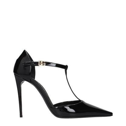 Dolce & Gabbana Black Leather High Heel Pumps - Højhælede sko
