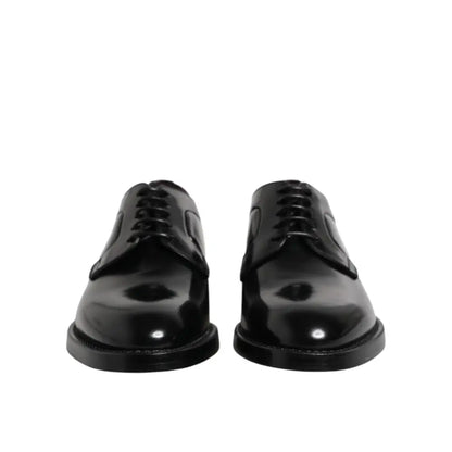 Dolce & Gabbana Black Leather Lace Up Derby Dress Formal Shoes