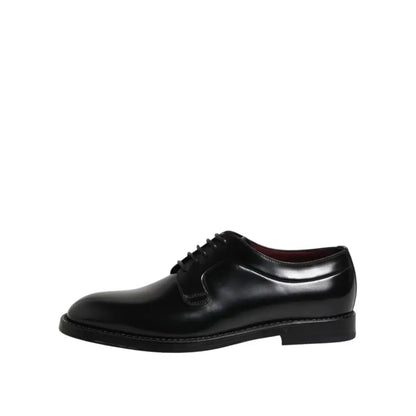 Dolce & Gabbana Black Leather Lace Up Derby Dress Formal Shoes