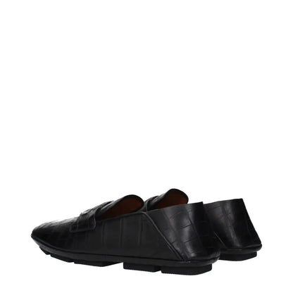Dolce & Gabbana Black Leather Slip-On Loafers - Loafers
