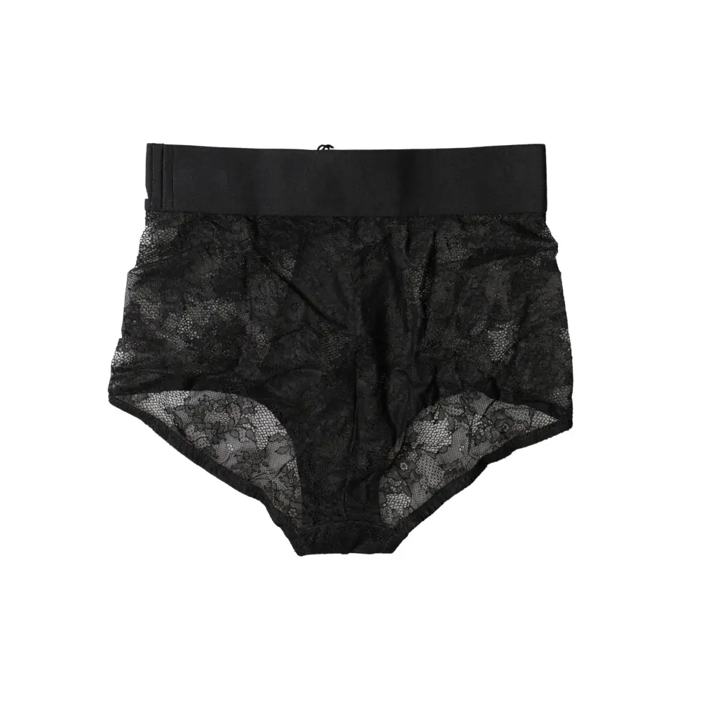 Dolce & Gabbana Black Logo Girdle High Waist Panty Underwear - IT2/S