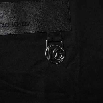 Dolce & Gabbana Black Logo Patch Cotton Crew Neck T-shirt