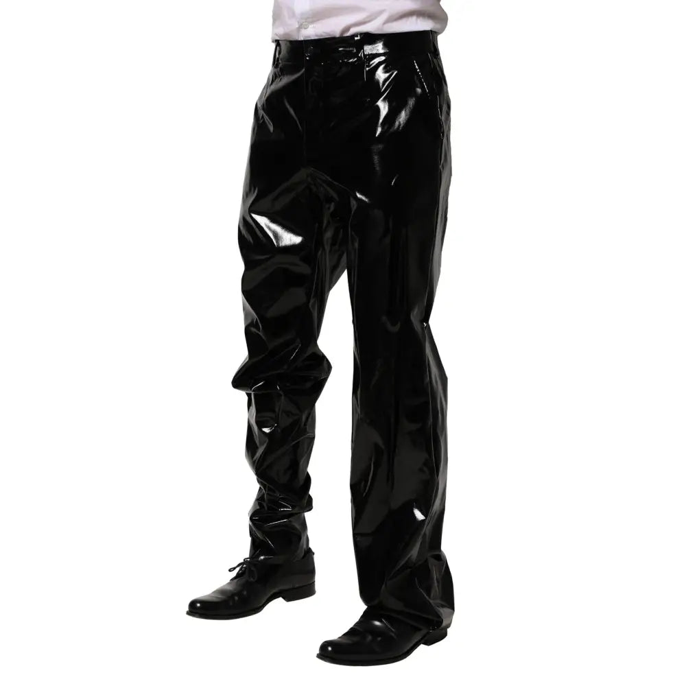 Dolce & Gabbana Black Nylon Straight Men Pants