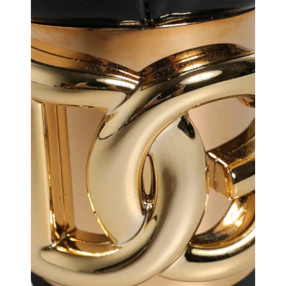 Dolce & Gabbana Black Patent Leather Vally High Boots Shoes - Støvler