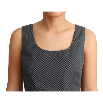 Dolce & Gabbana Black Polka Dotted Cotton A-Line Dress