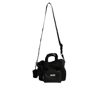 Dolce & Gabbana Black Shoulder Strap Pet Carry Logo Plaque Bag