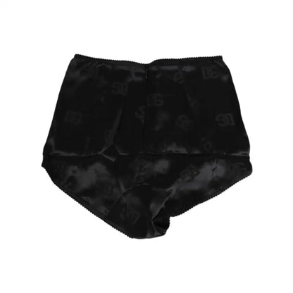 Dolce & Gabbana Black Silk Stretch High Waist Girdle Underwear