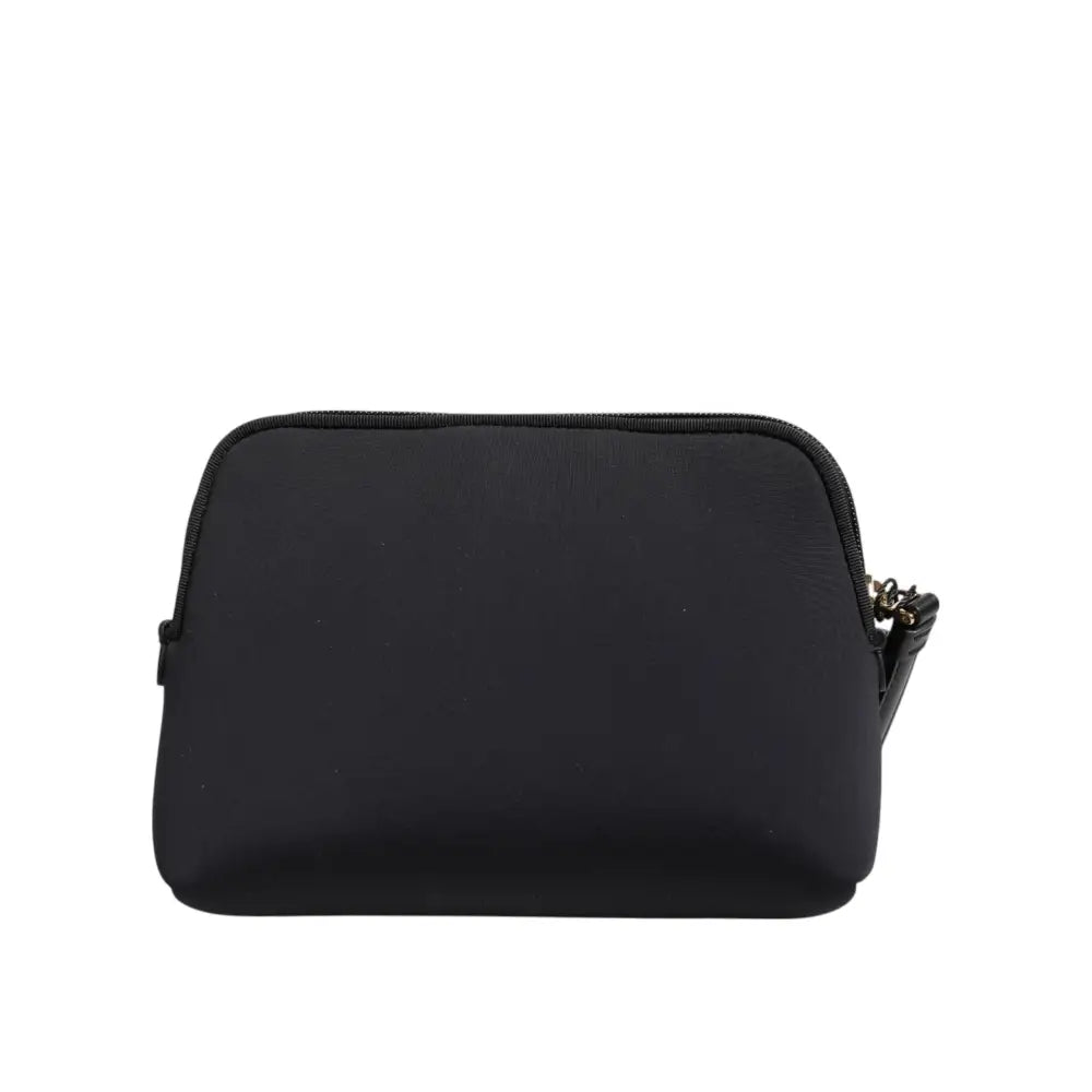Dolce & Gabbana Black Solid Nylon DG LogoPrint Clutch Zip Borse Pouch Bag