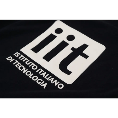 Maglia dolcevita Dolce & Gabbana in cashmere blu con stampa IIT