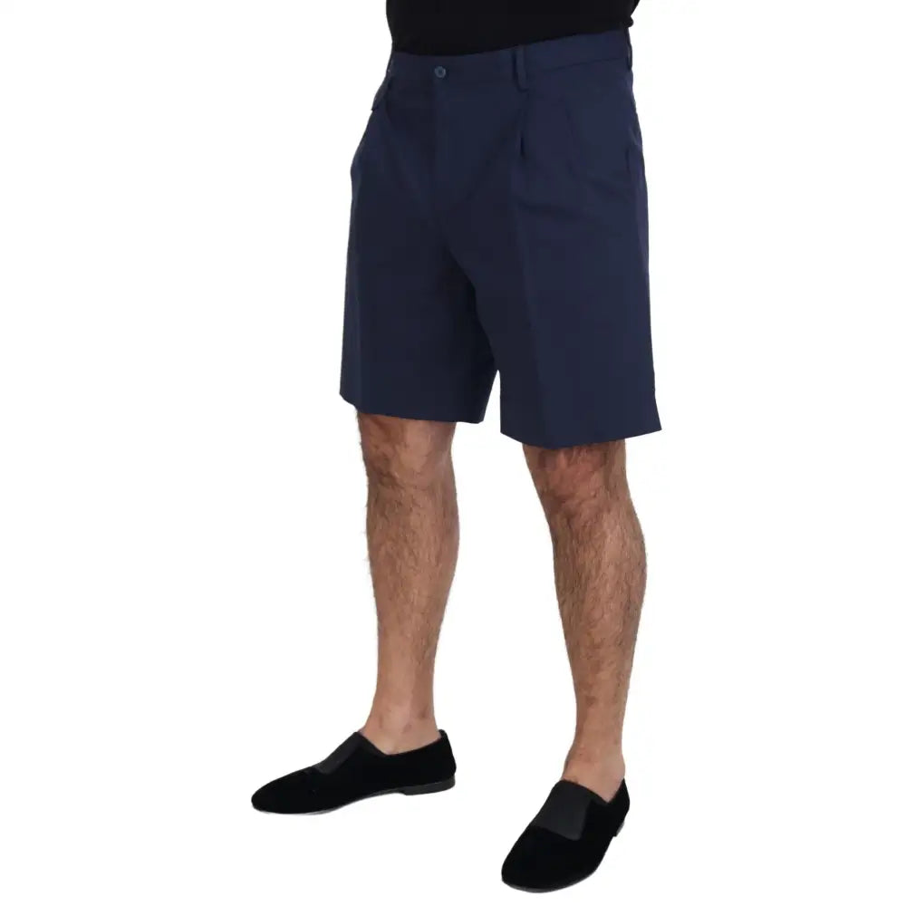 Dolce & Gabbana Blue Chinos Cotton Stretch Casual Shorts