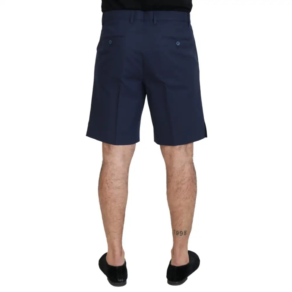 Dolce & Gabbana Blue Chinos Cotton Stretch Casual Shorts