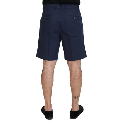 Dolce & Gabbana Blue Chinos Cotton Stretch Casual Shorts