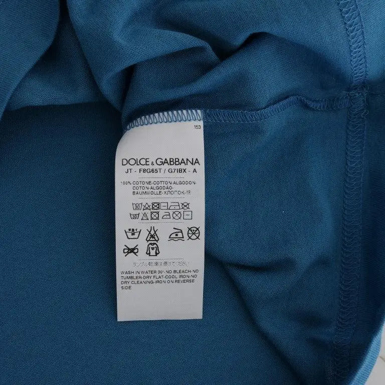 Dolce & Gabbana Blue Cotton 2017 Motive T-Shirt