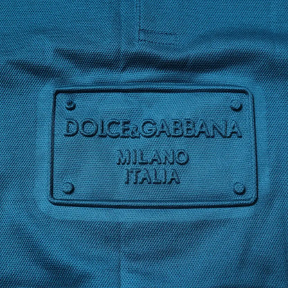 Dolce & Gabbana Blue Logo Cotton Men Polo Shirt T-shirt