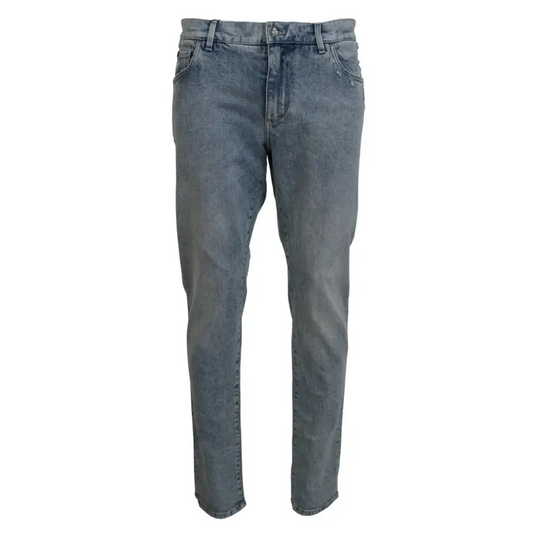 Dolce & Gabbana blue wash slim fit denim jeans med fading
