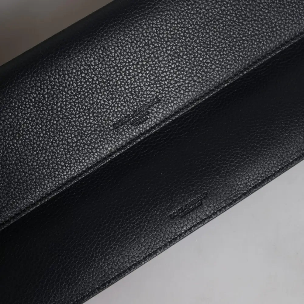 Dolce & Gabbana Blue White Calfskin Leather Crossbody Shoulder Bag