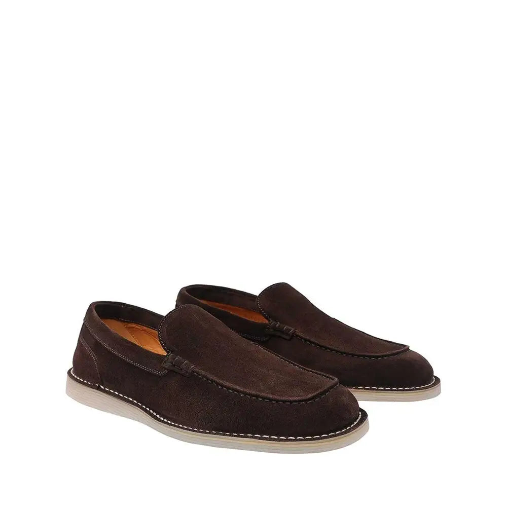 Dolce & Gabbana Brown Calfskin Slip-On Loafers - Loafers