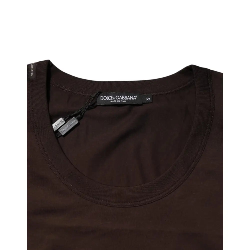 Dolce & Gabbana Brown Cotton Sleeveless Underwear Men Tank Top