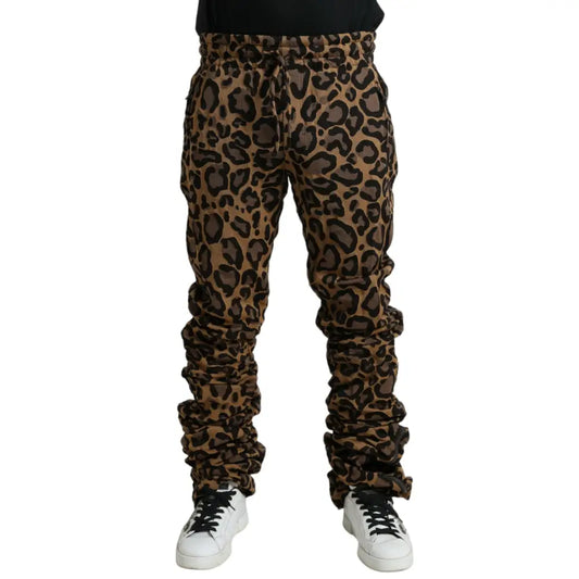 Dolce & Gabbana Chic Leopard Print Jogger Pants