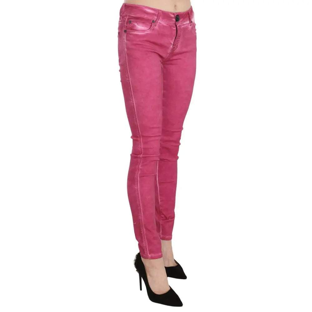 Dolce & Gabbana Chic Pink Mid Waist Skinny Pants