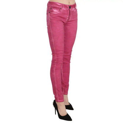 Dolce & Gabbana Chic Pink Mid Waist Skinny Pants