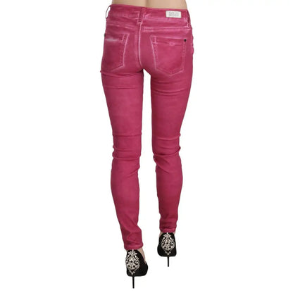Dolce & Gabbana Chic Pink Mid Waist Skinny Pants
