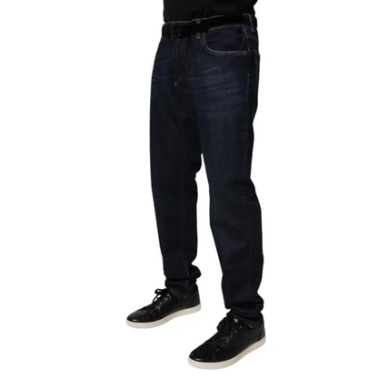 Dolce & Gabbana mørkeblå bomuld stretch skinny jeans i slim fit