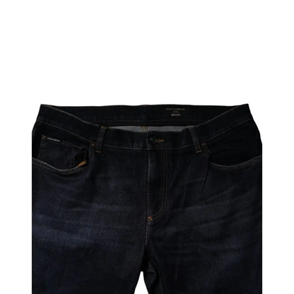 Dolce & Gabbana mørkeblå bomuld stretch skinny jeans med klassisk design
