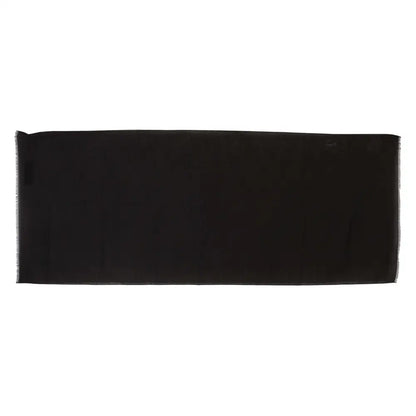 Dolce & Gabbana Dark Gray Virgin Wool Striped Pattern Wrap Scarf