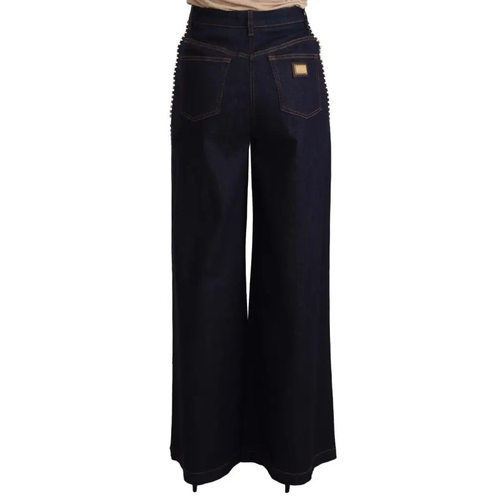 Dolce & Gabbana Elegant Dark Blue Flare Denim Jeans