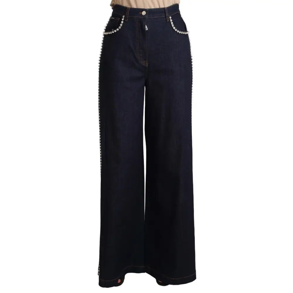 Dolce & Gabbana Elegant Dark Blue Flare Denim Jeans